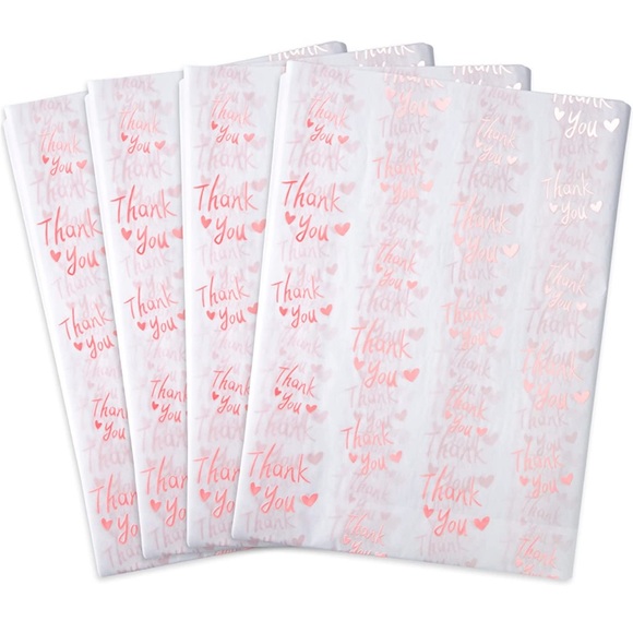 100 Pink Thank You Tissue Paper Sheets, 14x20 PRICE IS FIRM - Picture 9 of 9